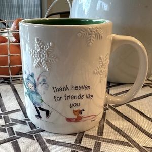 “Thank Heaven For Friends Like You” Ice Skater Snow Flake Mug